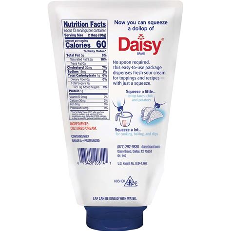 Daisy Sour Cream Nutritional Information Besto Blog