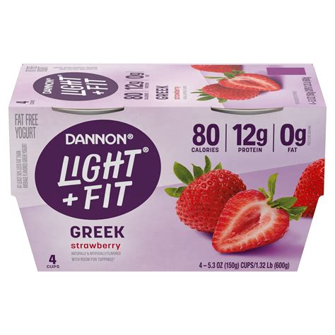 Dannon Light Fit Strawberry Yogurt 5 3 Oz Brooklyn Fare