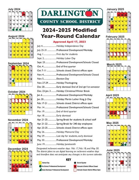 Darlington County School District Calendar 2024 2025 Pdf