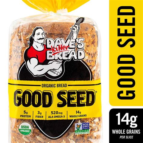 Dave S Killer Bread Good Seed Organic Whole Grain Bread Loaf 27 Oz Healthy Protein Walmart Com