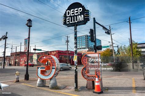 Deep Ellum Sign Entertainment District Downtown City Of Dallas Texas