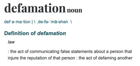 Defamation of Character Definition Explained Simply