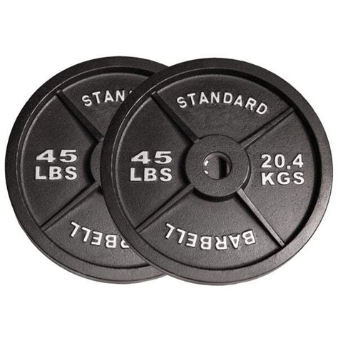 Deltech Fitness 45 Lb Olympic Weight Plate Pair Op 045