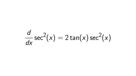 Finding the Derivative of sec^2(x): A Clear Guide to Mastering Calculus