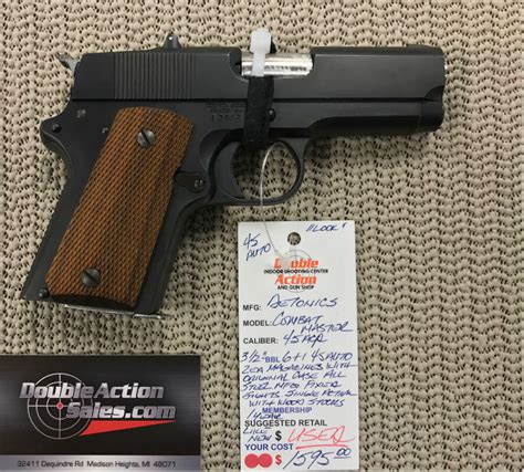 Detonics Combat Master 45 Acp Used Double Action Indoor Shooting