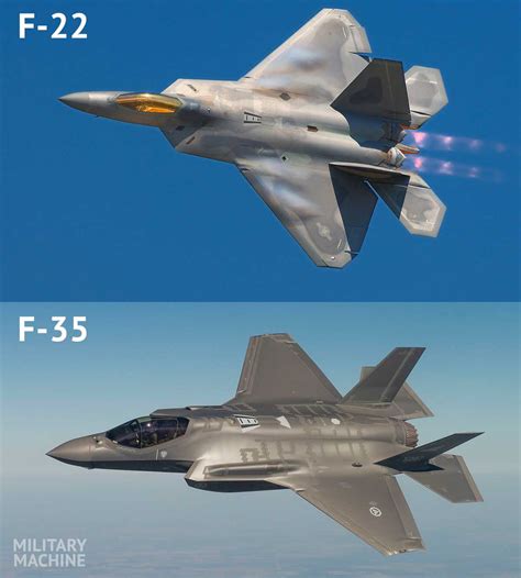 Differences Between F 22 And F 35 Military Machine