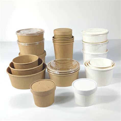 Disposable Bowls With Lids Kraft White Cardboard Bioleader Manufacturer Disposable Bowls With Lids Kraft White Cardboard Bioleader Manufacturer
