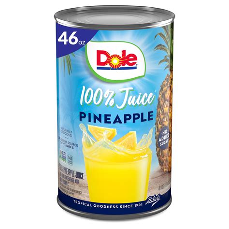 Dole 100% Pineapple Juice, 100% With Added Vitamin C, 8.4 Fl Oz 24 Total  Cans | Ebay