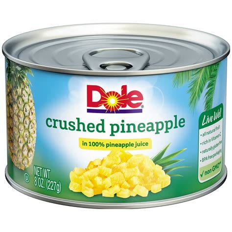 Dole® Canned Crushed Pineapple Fruit In 100% Pineapple Juice, 8 Oz - Pick  'N Save