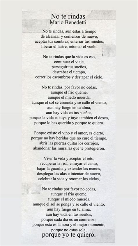 Don Amp 39 T Give Up Spanish Poem