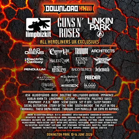 Download Festival 2026 Announce 90 Acts Including Headliners