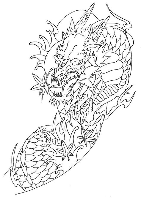 Dragon Tattoo Sleeve Outline