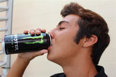 Drinking Monster Energy Drinks