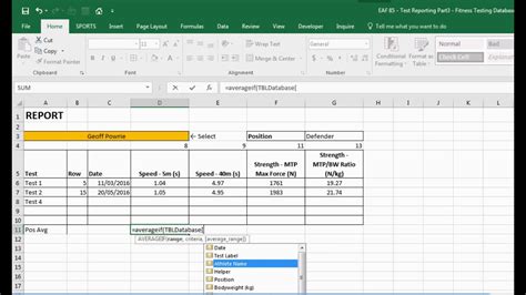 Eaf 85 Use Excel To Automatically Create Reports Part 3 Create A