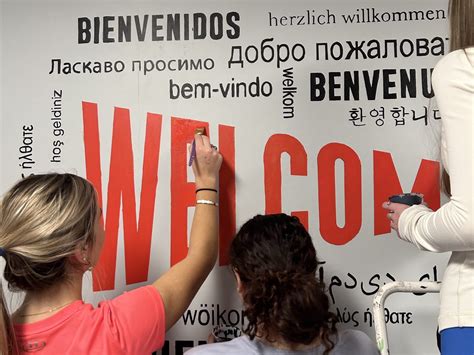 East Islip High School Art Students Create Welcome Sign At New District