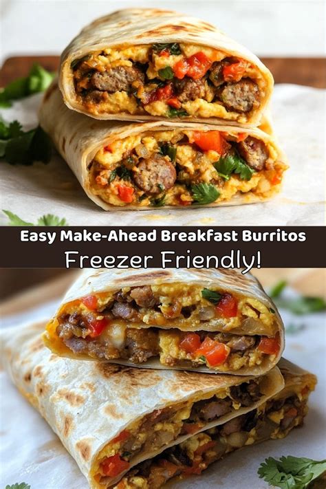 Easy Make Ahead Breakfast Burrito Freezer Friendly Easy Make Ahead Breakfast Burrito Freezer Friendly