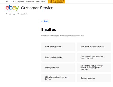 Ebay Customer Service Email Contact At Brandon Premo Blog
