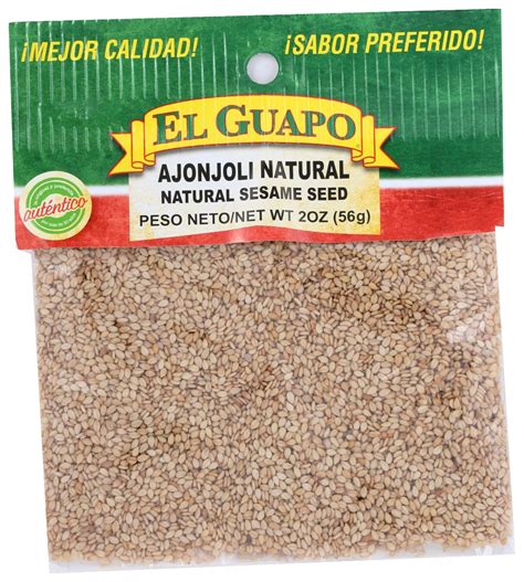 El Guapo Whole Sesame Seed 2 Oz Bag Natural Unhulled Sesame Seeds Nutty Flavor Texture Walmart Com