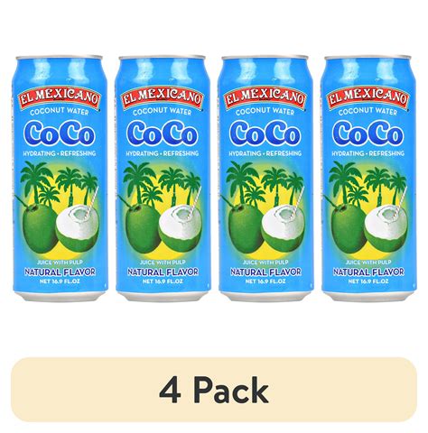 El Mexicano Coconut Water Juice With Pulp 10 5 Oz Walmart Com