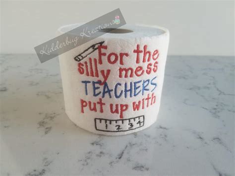 Embroidered Teacher Toilet Paper Embroidered Teacher Toilet Paper