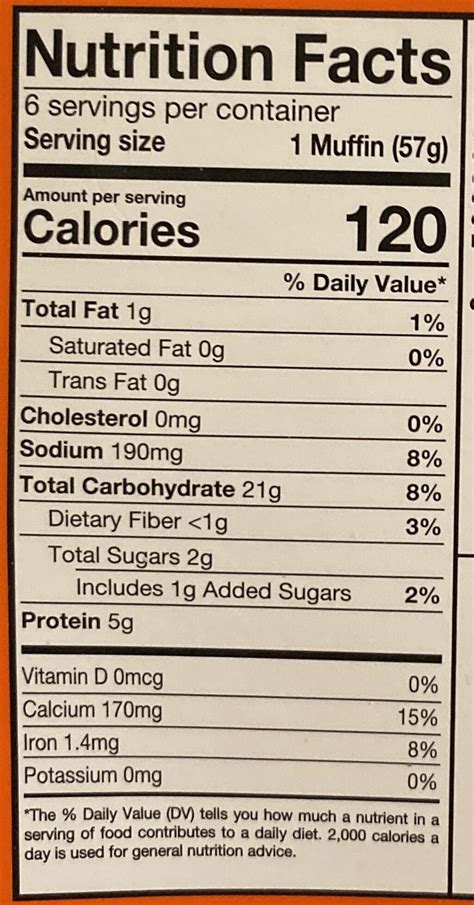 English Muffin Nutrition Information At Hunter Wang Blog