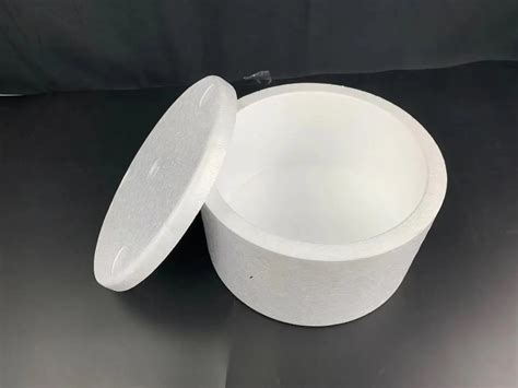 Eps Styrofoam Cooler Box Round 222Mm Ice Drink Shipping Foam White