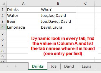 Excel Dynamic Lookup In Every Tab Super User