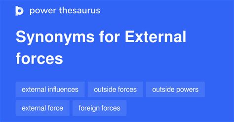 External Forces Synonyms 255 Similar Words Amp Phrases