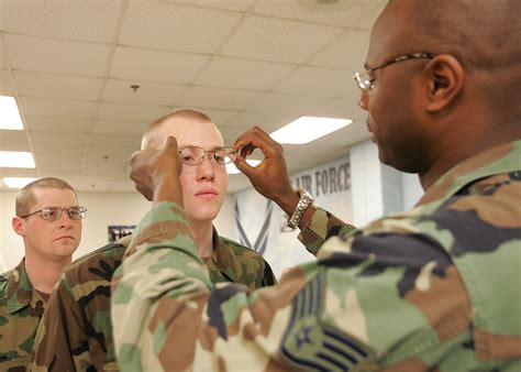 Eye Examination And Glasses In Air Force Basic Training