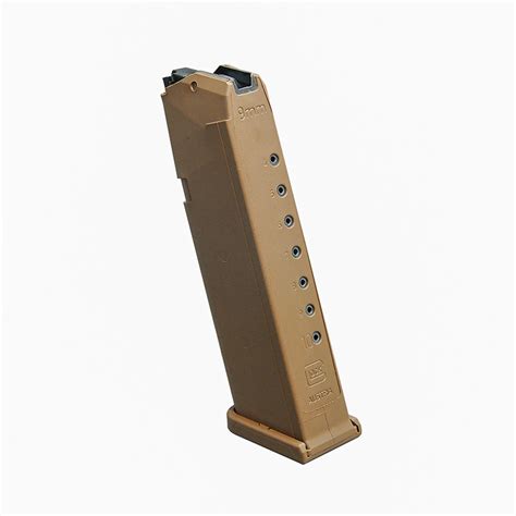 Factory Glock Magazine G19x 9Mm 10 Round Tan Black Box Customs Factory Glock Magazine G19x 9Mm 10 Round Tan Black Box Customs