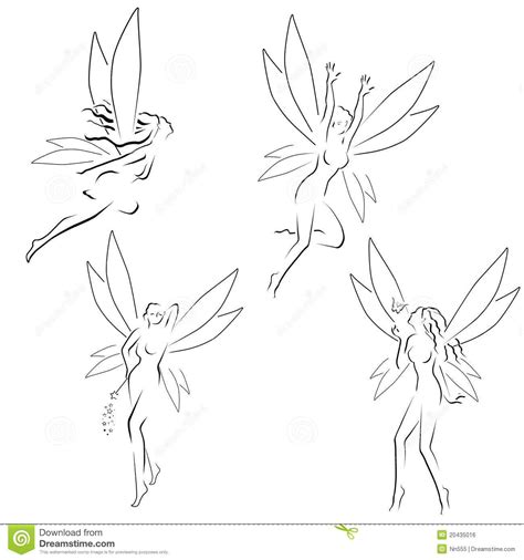Fairy Outline Tattoo Printable Calendars At A Glance