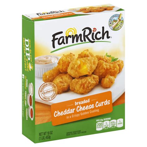 Farm Rich Breaded Cheddar Cheese Curds 2 5 Lbs 1 Count
