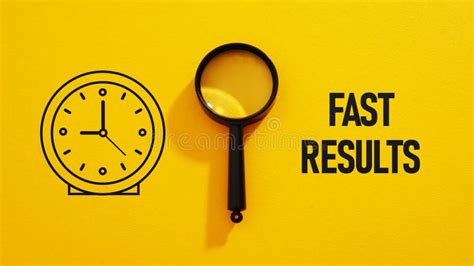 Fast Results Are Shown Using The Text And Picture Of The Clock Stock