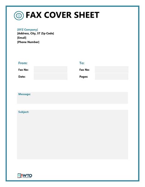 Fax Cover Sheet Template Word Prntbl Concejomunicipaldechinu Gov Co