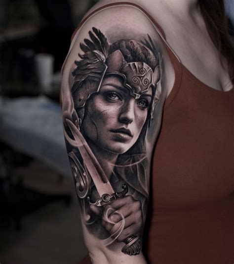 Female Viking Warrior Tattoo