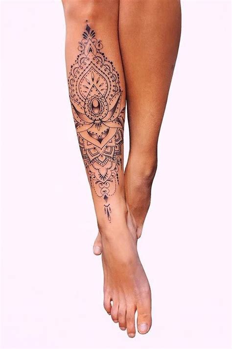 Feminine Leg Tattoo Designs