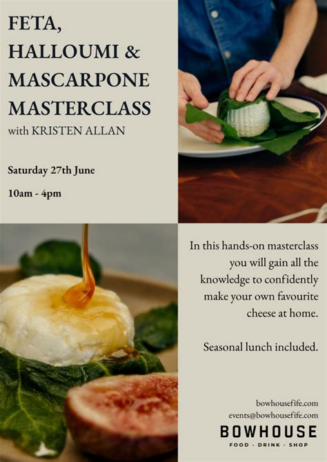 Feta Halloumi And Mascarpone Masterclass Buy Tickets