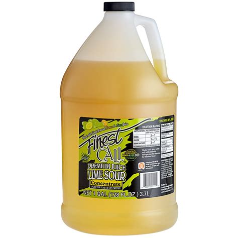 Finest Call 1 Gallon Lime Sour Mix Concentrate