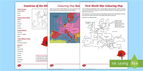 First World War Worksheets