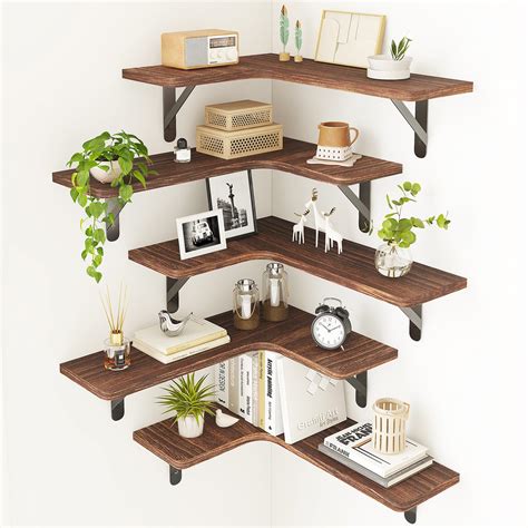 Fixwal Corner Floating Shelves Corner Floating Shelves Rustic Wood