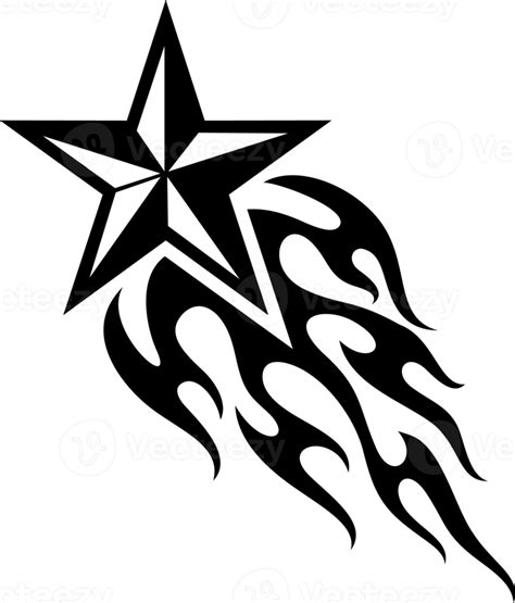 Flaming Star Png Illustration For Tattoo Pattern Flaming Star Png Illustration For Tattoo Pattern