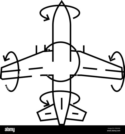 Flight Control Aeronautical Engineer Line Icon Vector Illustration
