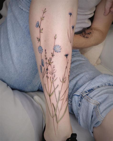 Floral Leg Tattoos Artofit