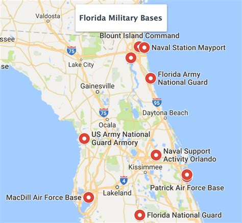Florida Military Bases Map