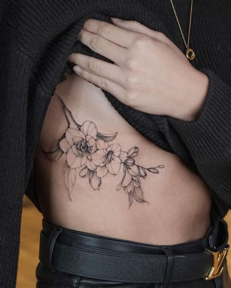 Flowers Tattoos On Rib At Guadalupe Harshaw Blog