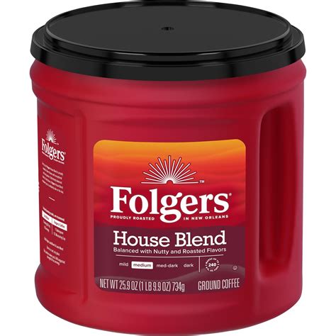 Folgers Coffeehouse Blend Ground Coffee Medium Dark Roast Coffee 25 9