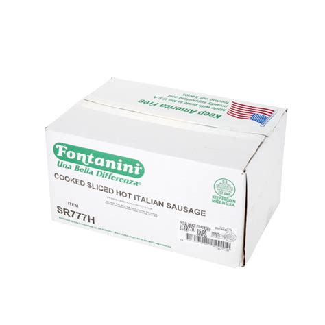 Fontanini Sliced Hot Italian Pork Sausage Cooked Thick Random Slice