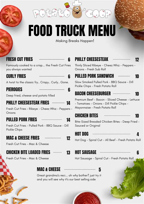 Food Truck Food Prices