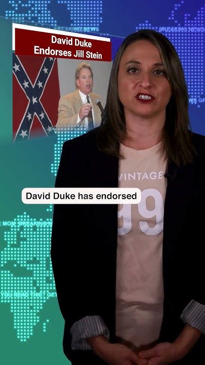 Former Kkk Leader David Duke Endorsed Jill Stein For President Youtube