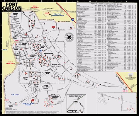 Fort Carson Installation Map
